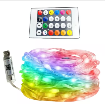 Cadena De Luces Led Rgb Bluetooth 10 Metros + Control