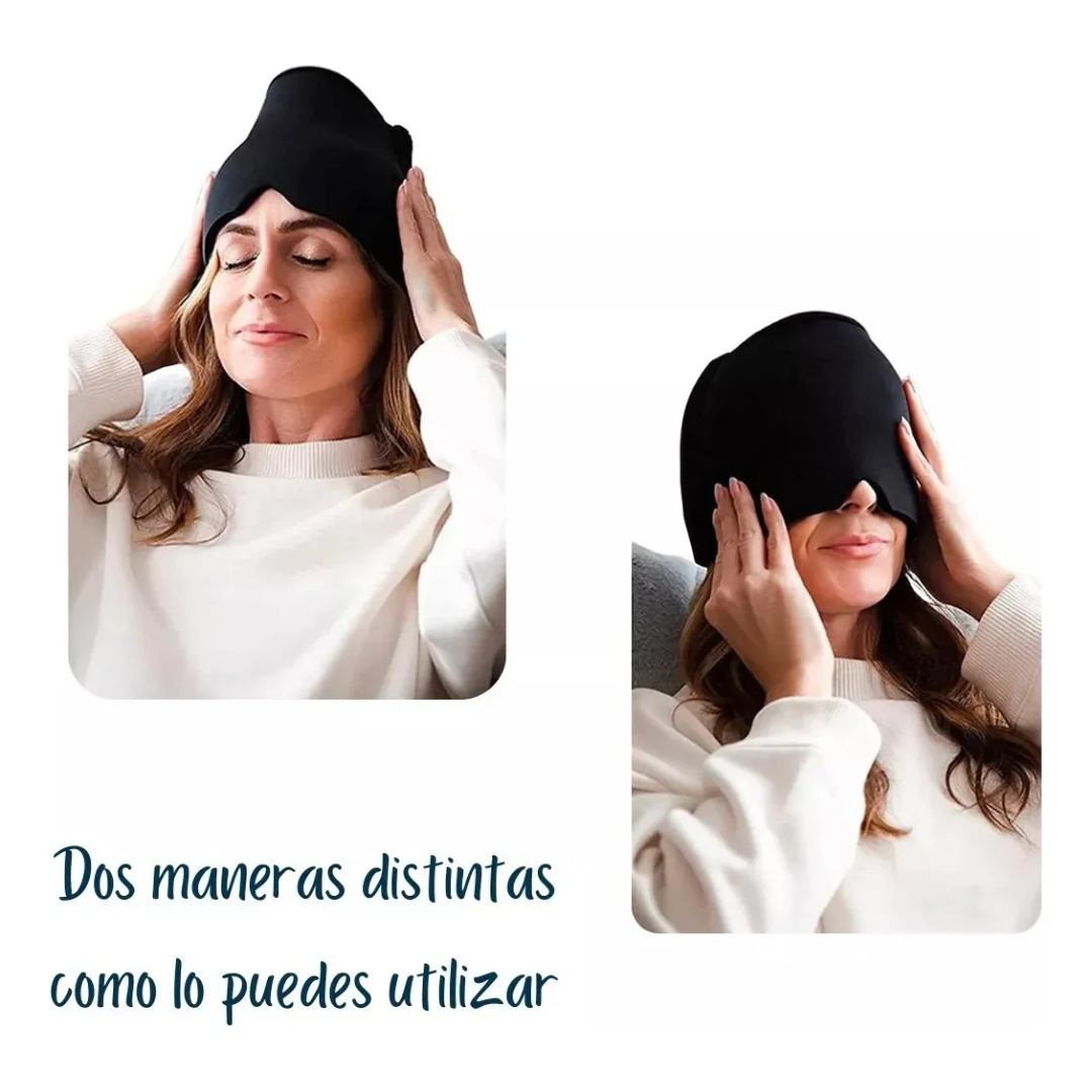 Gorro Gel Alivio Migraña Dolor Cabeza Compresa Frio aliviar la tensión